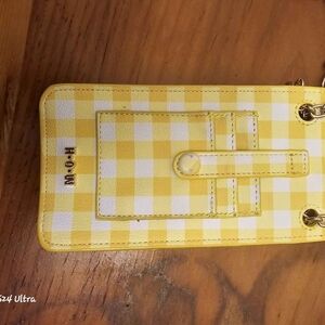 HOOM Yellow Plaid Phone Case with Strap